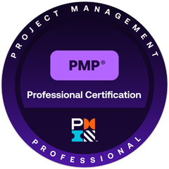 PMP digital badge issued by the Project Management Institute